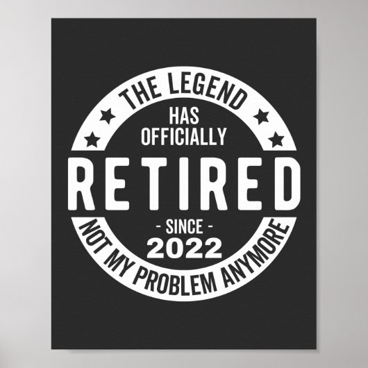 grappige pensionering, gepensioneerd, gepensioneer poster (Voorkant)