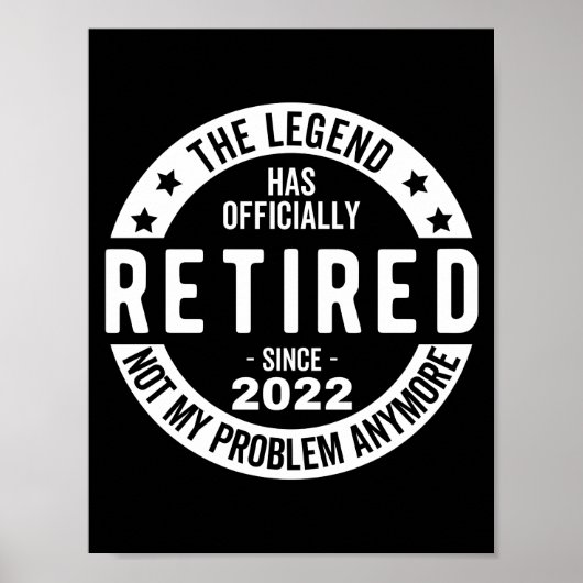 grappige pensionering, gepensioneerd, gepensioneer poster (Voorkant)