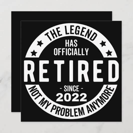 grappige pensionering, gepensioneerd, gepensioneer save the date (Voorkant / Achterkant)