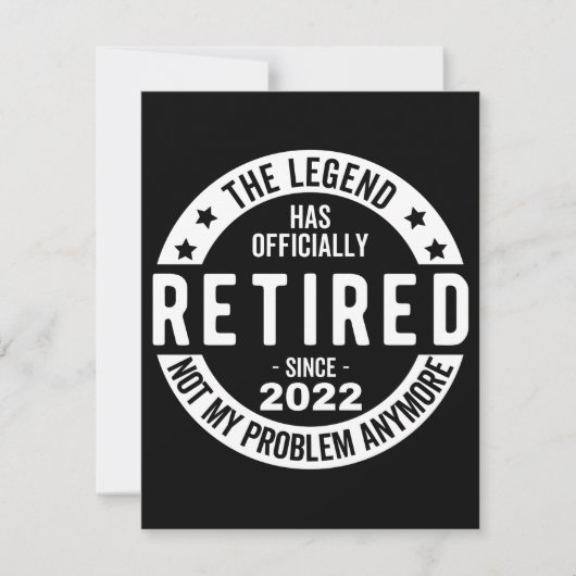grappige pensionering, gepensioneerd, gepensioneer save the date (Voorkant)