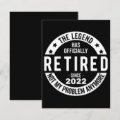 grappige pensionering, gepensioneerd, gepensioneer save the date (Voorkant / Achterkant)