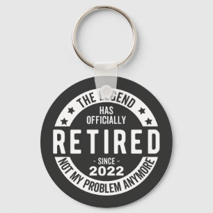 grappige pensionering, gepensioneerd, gepensioneer sleutelhanger