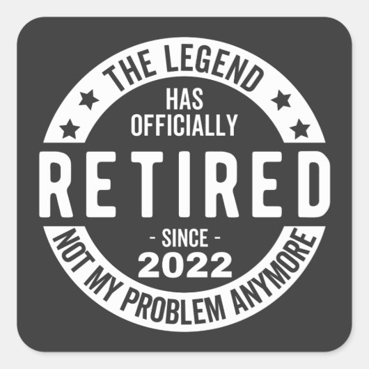 grappige pensionering, gepensioneerd, gepensioneer vierkante sticker (Voorkant)