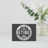 grappige pensionering, gepensioneerd, gepensioneer visitekaartje (Staand voorkant)