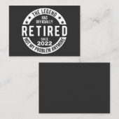 grappige pensionering, gepensioneerd, gepensioneer visitekaartje (Voorkant / Achterkant)