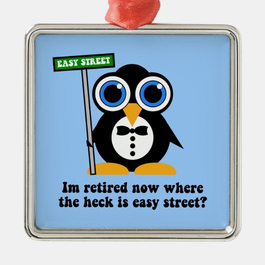 grappige pensionering metalen ornament (Voorkant)