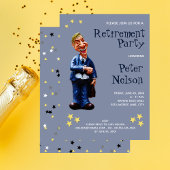 Grappige pensionering partij zakelijke werknemer kaart