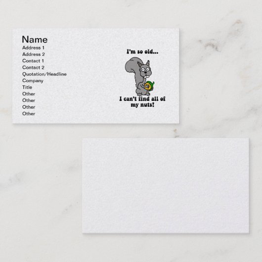 grappige pensionering visitekaartje (Voorkant / Achterkant)