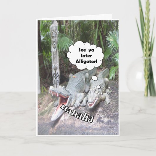 Grappige pensionering wenskaart alligators kaart (Voorkant)