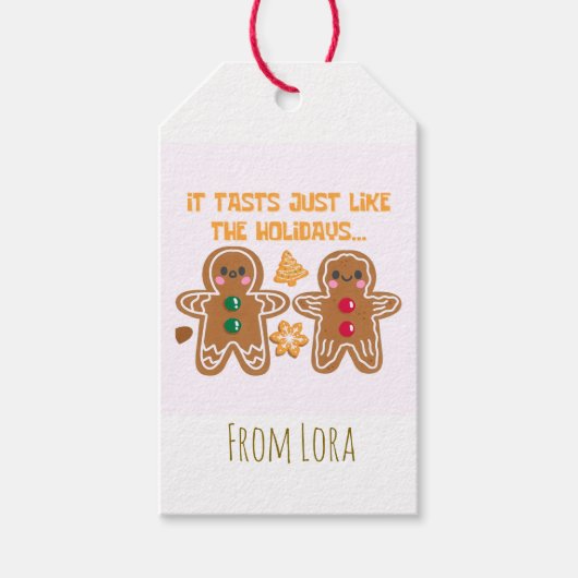 Grappige peperkoek cadeaulabel (Voorkant)