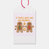 Grappige peperkoek cadeaulabel (Achterkant)