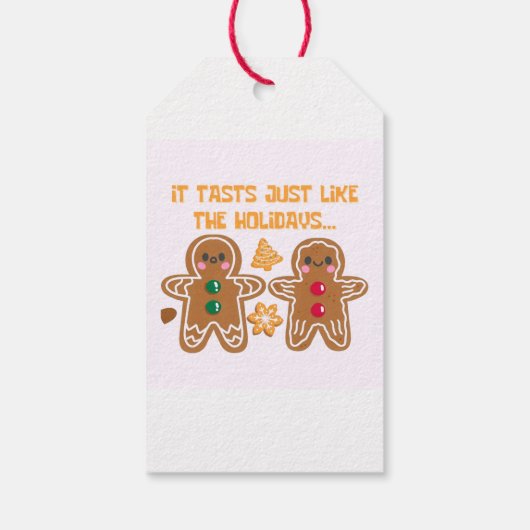 Grappige peperkoek cadeaulabel (Achterkant)