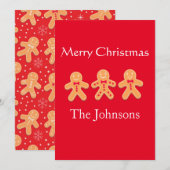 Grappige peperkoek Custom Vrolijk Kerstfeest Feestdagenkaart (Voorkant / Achterkant)