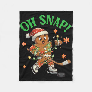 Grappige Peperkoek IJshockey Kerst Koekje Oh S Fleece Deken