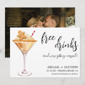 Grappige peperkoek Kerstmis Martini Foto Bruiloft Save The Date (Voorkant / Achterkant)