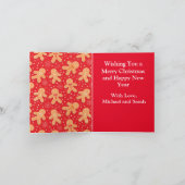 Grappige peperkoek kerstvakantie kaart (Binnen)