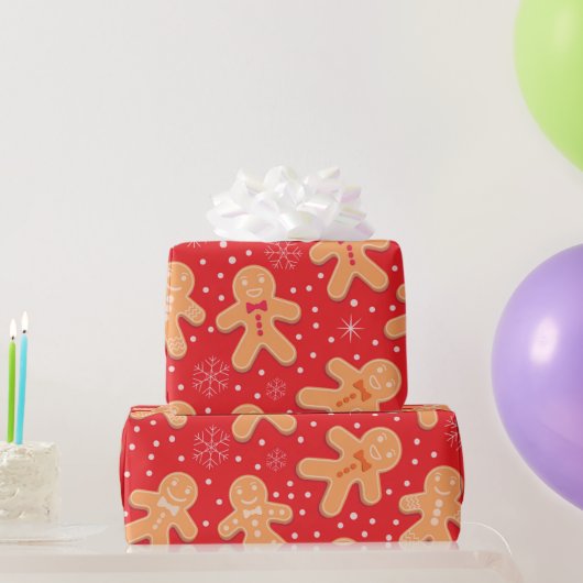 Grappige peperkoek man koekjes patroon   cadeaupapier (Feestgeschenken)