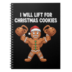 Grappige peperkoek man tillen Kerstkoekjes Notitieboek