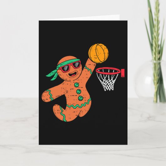 Grappige peperkoek skelet kerstmis Kerstmannen Jon Kaart (Voorkant)