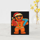 Grappige Peperkoek Zes Zeven 67 IJsdruppel Kerstmi Kaart (Gele Bloem)