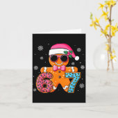 Grappige Peperkoek Zes Zeven 67 IJsdruppel Kerstmi Kaart (Gele Bloem)