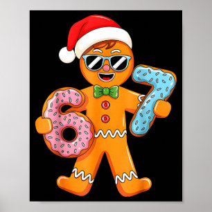 Grappige Peperkoek Zes Zeven 67 IJsdruppel Kerstmi Poster
