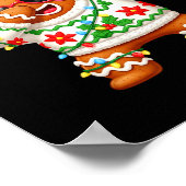 Grappige Peperkoek Zes Zeven 67 IJsdruppel Kerstmi Poster (Hoek)