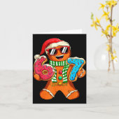 Grappige Peperkoek Zes Zeven 67 Meme Ijs Kerstmis Kaart (Gele Bloem)