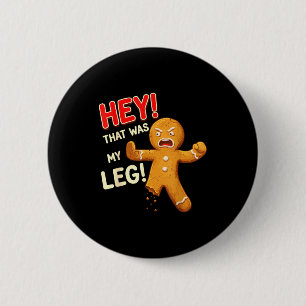 Grappige peperkoekmannenkoekjes Dat was mijn been Ronde Button 5,7 Cm