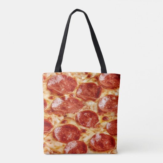 Grappige Pepperoni Pizza grote schouder Tas (Achterkant)