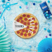 Grappige pepperoni pizza leuk papieren bordje (Feest)