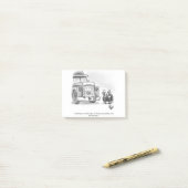 Grappige Percenters Bouwvakker Cartoon Post-it® Notes (Op bureau)
