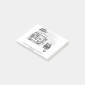 Grappige Percenters Bouwvakker Cartoon Post-it® Notes (Schuin)