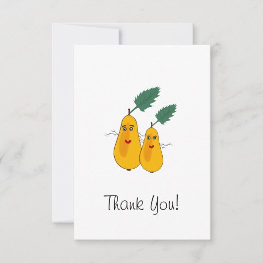 Grappige peren bedankkaart (Voorkant)