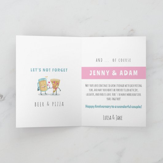 GRAPPIGE PERFECTE PAAR JUBILEUM KAART (Binnen)