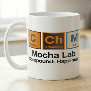 Grappige Periodieke Koffieformule Mocha Lab Koffiemok