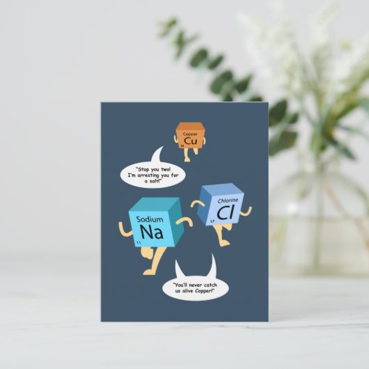 Grappige periodieke tabel scheikunde humor verjaar briefkaart (Staand voorkant)