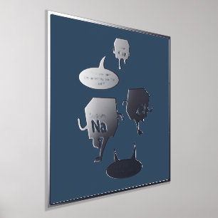 Grappige Periodieke Tafel Gag Dorm Kamer Zilver Folie Afdrukken