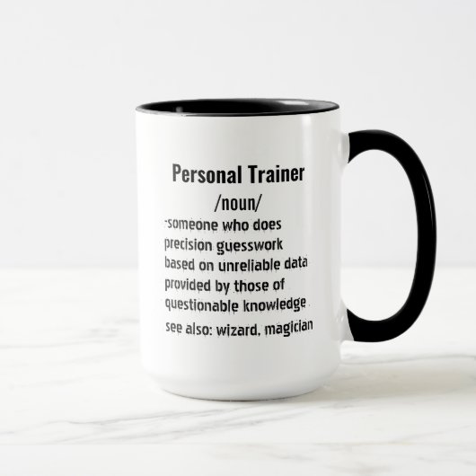 Grappige Personal Trainer Definitie geschenken Mok (Rechts)