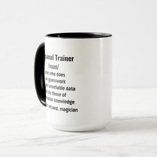 Grappige Personal Trainer Definitie geschenken Mok (Voorkant links)