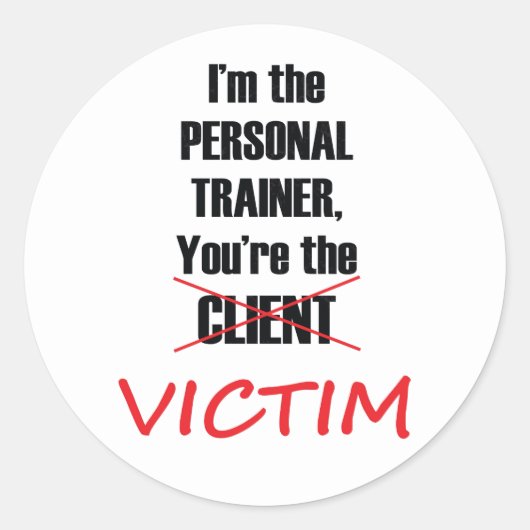 Grappige Personal Trainer Fitness Gym Stickers (Voorkant)