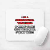 Grappige Personal Trainer.. Zeer onwaarschijnlijk Muismat (Met muis)