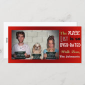 Grappige Personaliseerbare Kerstmis van de Foto Feestdagenkaart (Voorkant / Achterkant)