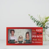 Grappige Personaliseerbare Kerstmis van de Foto Feestdagenkaart (Staand voorkant)