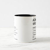 Grappige Persoonlijke Admin Wizard Definitie Tweekleurige Koffiemok (Center)