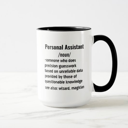 Grappige persoonlijke assistent definitie cadeau m mok (Rechts)