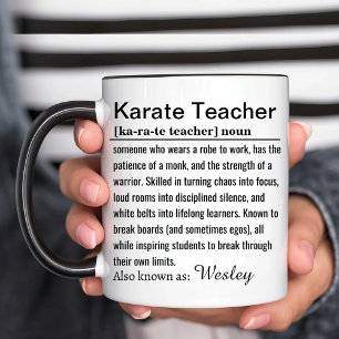 Grappige Persoonlijke Definitie Karate Docent Mok