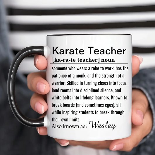 Grappige Persoonlijke Definitie Karate Docent Mok