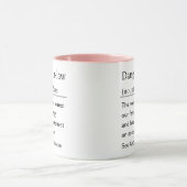 Grappige Persoonlijke Definitie Schoondochter Roze Mok (Midden)
