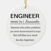 Grappige Persoonlijke Engineer Definitie Keramisch Ornament (Voorkant)